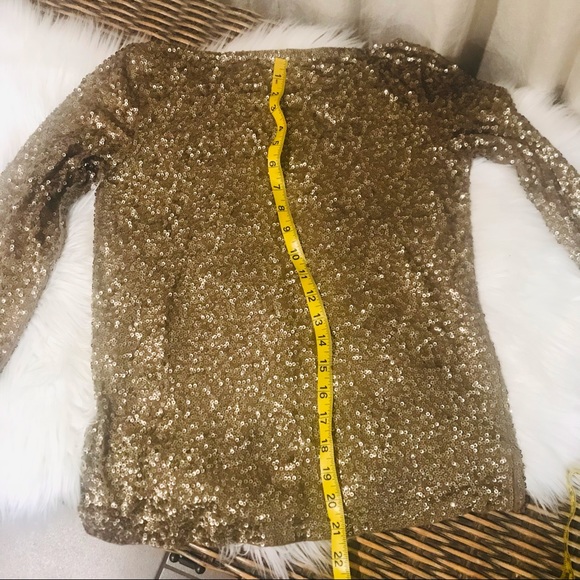 J. Crew copper sequin long sleeve top Sz XS - Picture 10 of 11